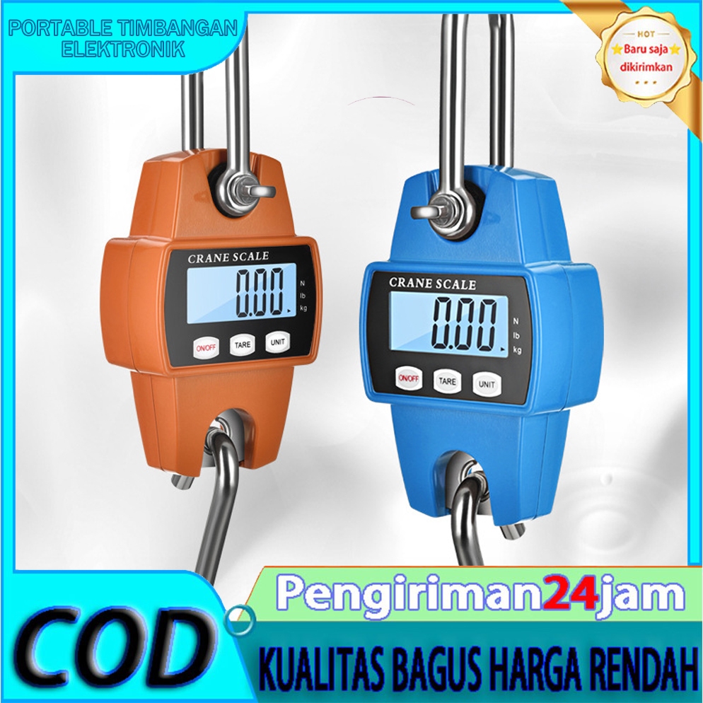 Timbangan gantung elektronik gantung portabel dengan kapasitas 150 kg, timbangan elektronik kecil 30