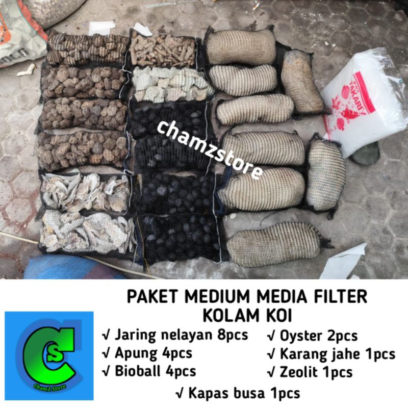 paket medium media filter kolam koi siap pakai / paket medium media filter kolam koi / paket media f