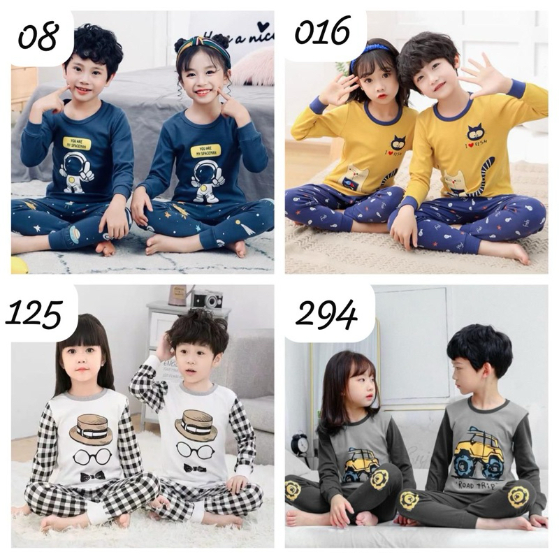 bestfashions_ 12 - BAJU TIDUR SETELAN ANAK - ANAK untuk UMUR 1 - 10 tahun
