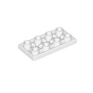 Lego White Part 3395 Tile, Modified 2 x 4 Inverted