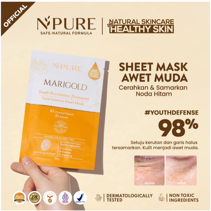NPURE MARIGOLD SHEET MASK