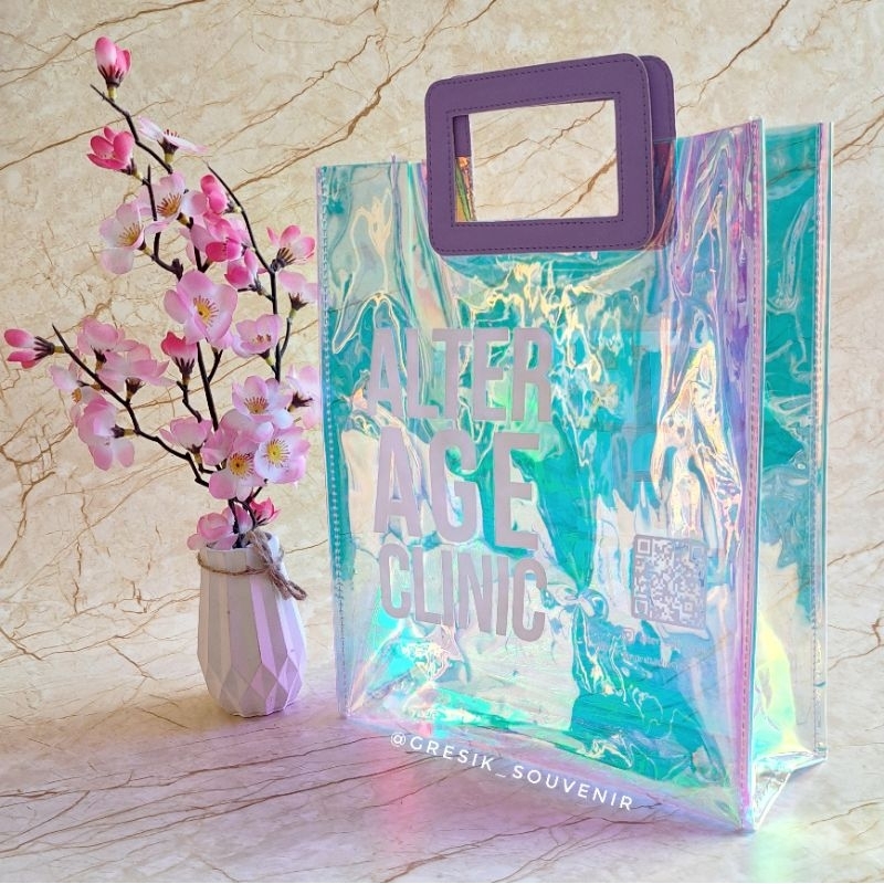 Custom Order Tas Hologram Transparant