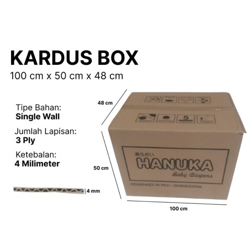 

[Rizki Popok] Kardus box bekas hanuka 100cm x 50cm x 48cm