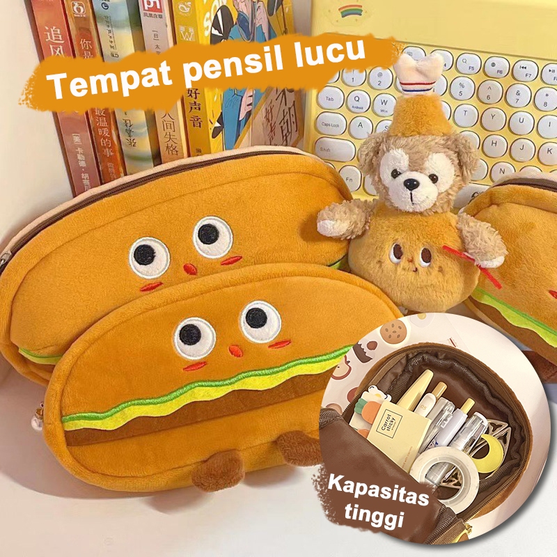 

Tempat Pensil/Tempat Pensil Hamburger/Tas Alat Tulis Roti Bakar Lucu/Alat Tulis Kartun Kapasitas Besar/Kotak Pensil Siswa Sekolah Dasar