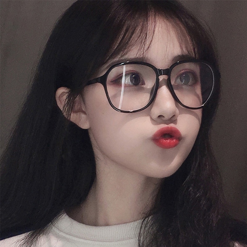 HO Kacamata Wanita Anti Radiasi Gaya Korea Kaca mata Pria Bentuk Kotak Korean Fashion Eyewear Murah