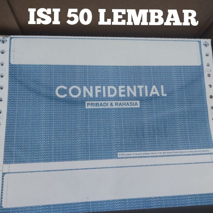 

Kes slip gaji confidential carbonized 3 play high quality print