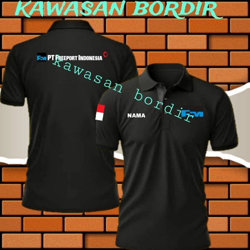 Terbaru polo shirt PT Freeport kaos Freeport kaos PT Freeport seragam PT Freeport baju PT Freeport b