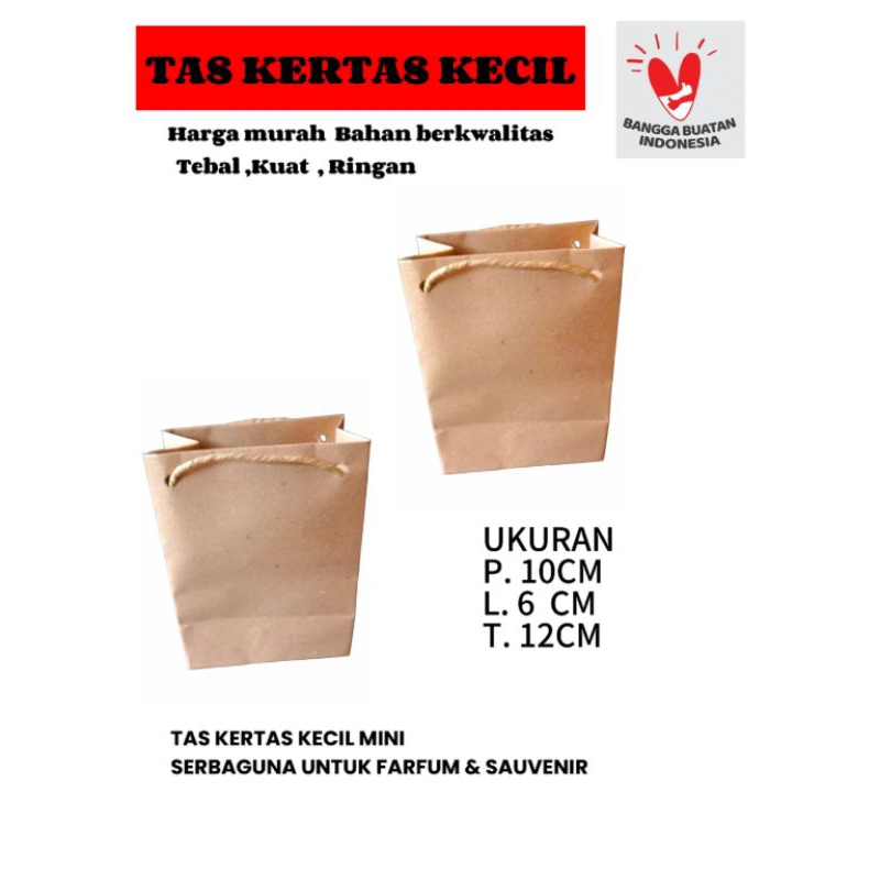

TASKERTAS POLOS/ PAPERBAG MINI/ TAS KADO/ TAS MURAH(PEMESANAN50PCS)