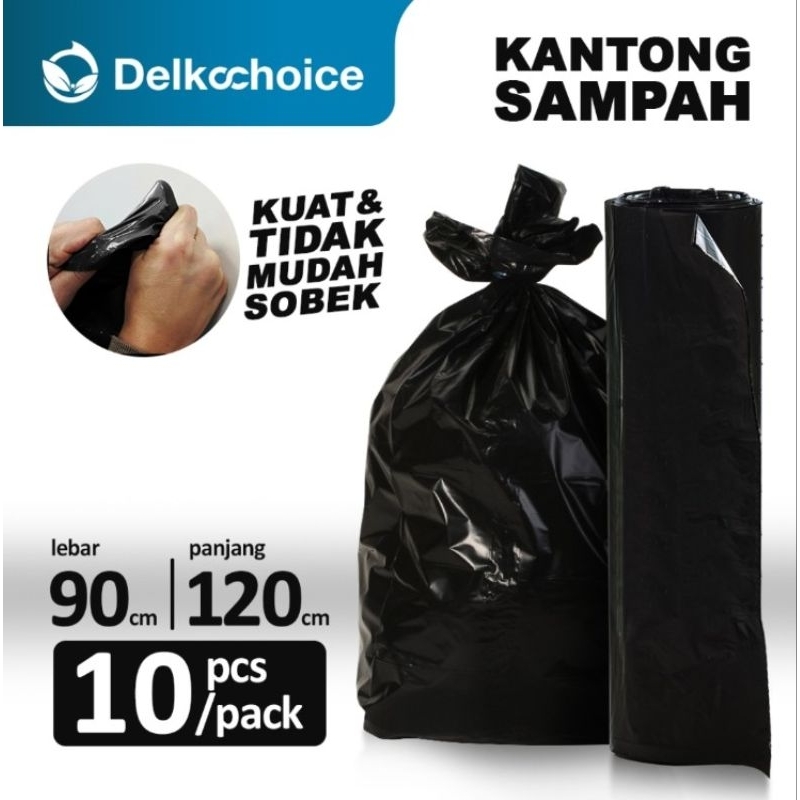 KANTONG PLASTIK SAMPAH HITAM TRASH BAG JUMBO 90x120