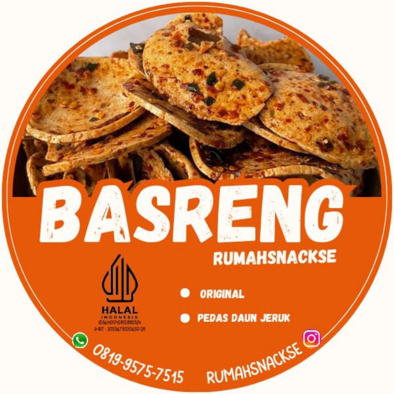 

Basreng koin / Basreng pedas daun jeruk/Basreng