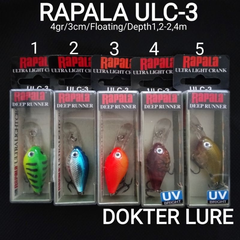 RAPALA ULC3 CRANK 4gram Lure Minnow Ultralight UL