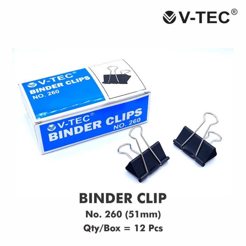 

PENJEPIT KERTAS BESAR/BINDER CLIPS NO. 260/KLIP KERTAS/KLIP FILE /ALAT TULIS