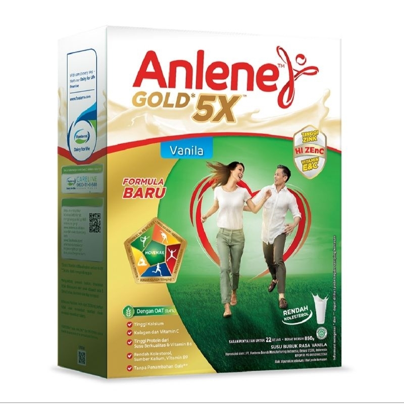 

Anlene Gold Plus 5X Rasa Original Coklat Vanila 850g Gratis Ongkir