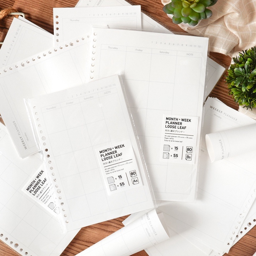 

Seller Panmomo Monthly and Weekly Planner Loose Leaf CREATIV