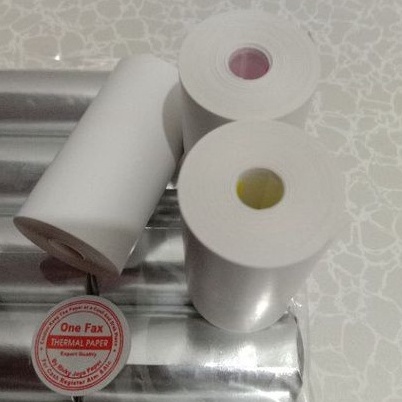 

Ready Terkeren thermal paper roll ukuran 58X3 1pak isi 1pcs cokok untuk semua mesin printer bluetooth 58mm