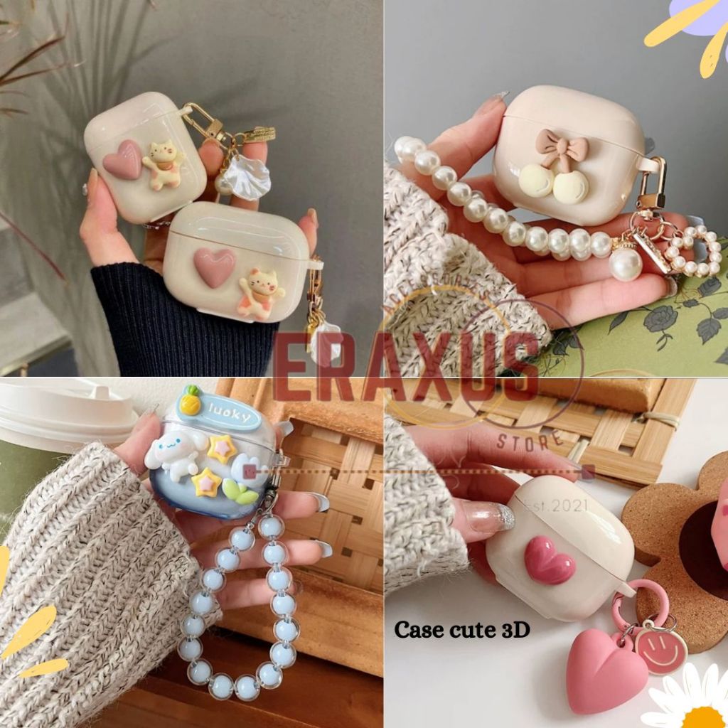 [Eraxus] Case Baseus W3 Silikon Casing Pelindung Earphone Earbuds Baseus Encok W3 TWS Earphone Motif