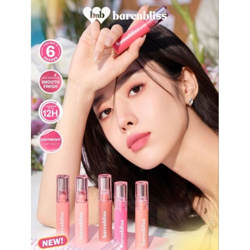 BARENBLISS FULL BLOOM TRANSFERPOOF MATTE TINT|LIP MATTE TAHAN 12JAM|BARENBLISS TRANSFERPOOF| LIP MAT