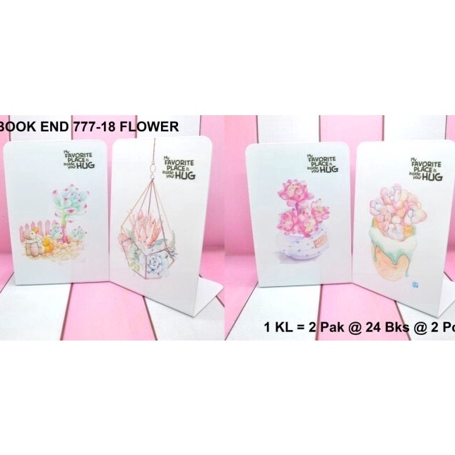 

Harga Murah penahan buku besi motif flower isi 2 pc