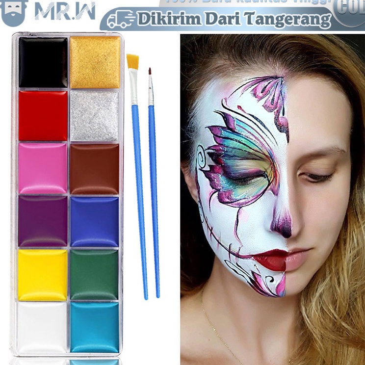 

Harga Khusus 12 Warna Body Face Painting Cat Wajah Painting Wajah Body Painting Palette Wajah