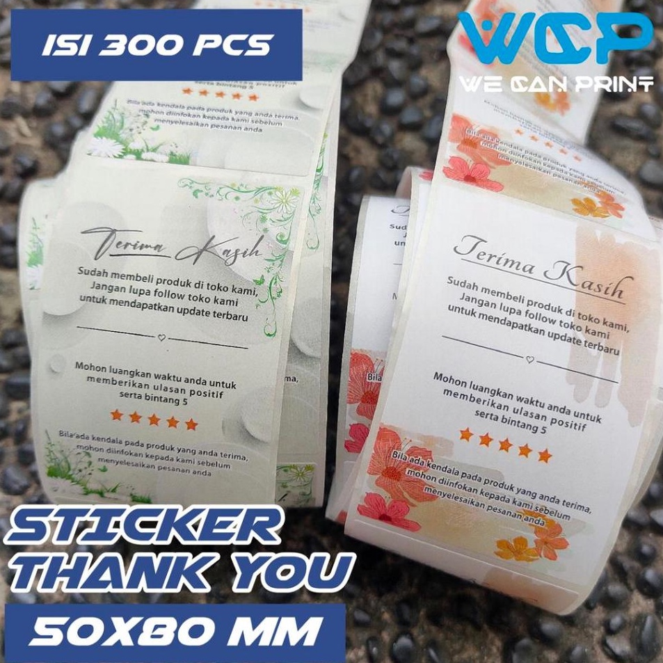 

Sticker Thank You Label Terima Kasih Stiker Ulasan Online Shop