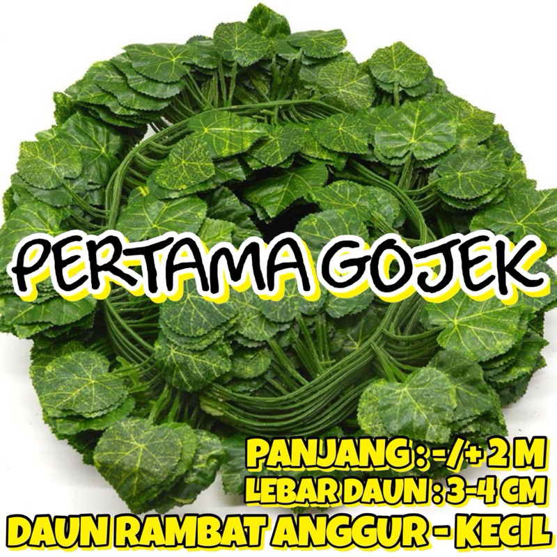 Lusinan Isi 12 Pcs Rambat Kecil 2 Meter/ Daun Rambat Plastik/ Bunga Plastik/ Rumput Plastik/ Bunga A