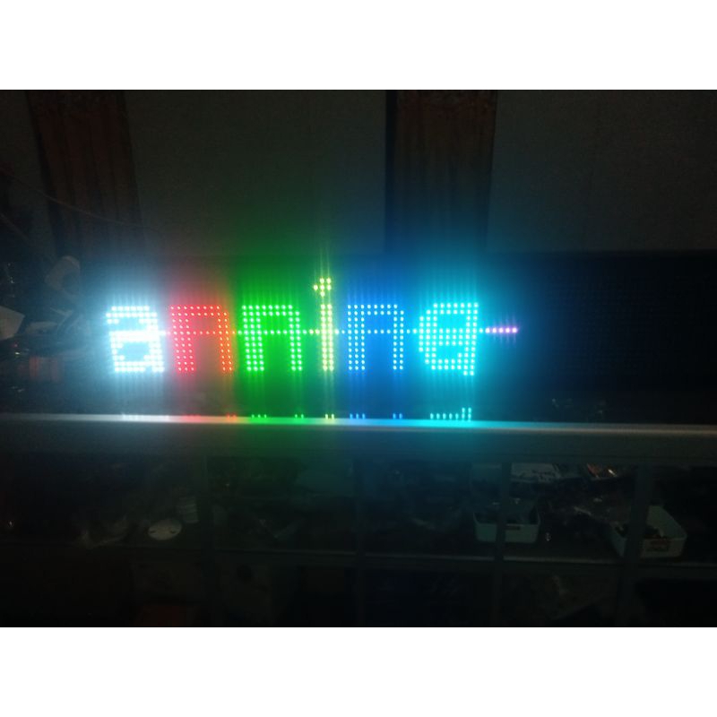 ranning text full color