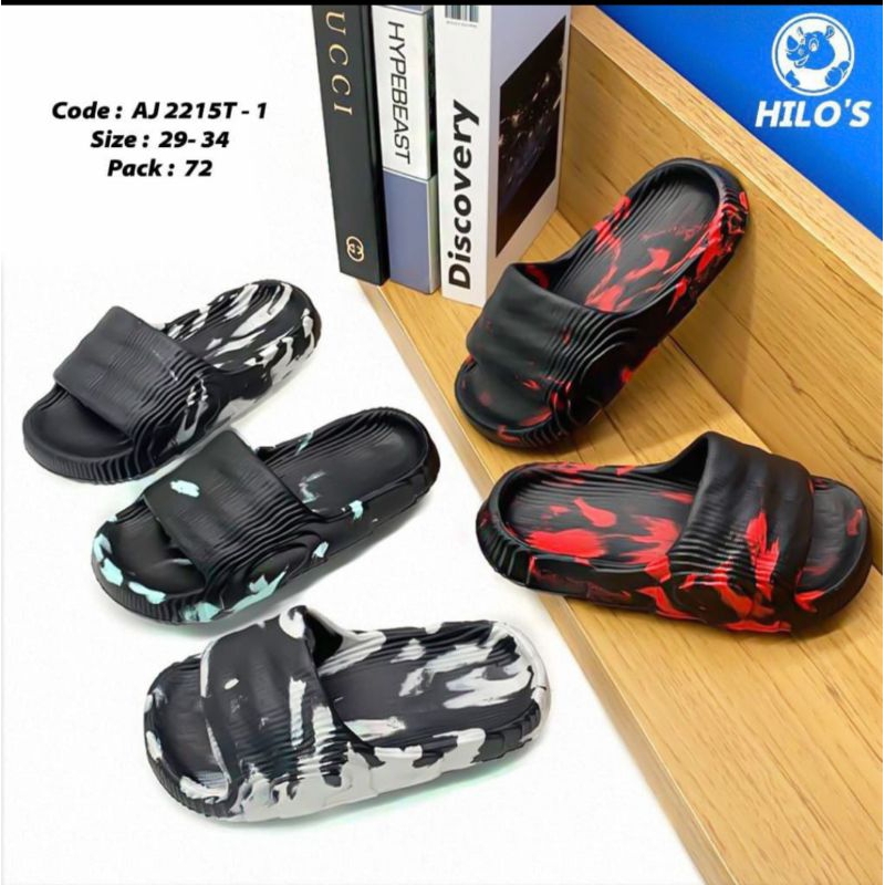 Sandal Cowok Anak Terbaru Sandal Selop Anak Loreng Adilllete Ringan Empuk Pakai Sandal Couple Anak d