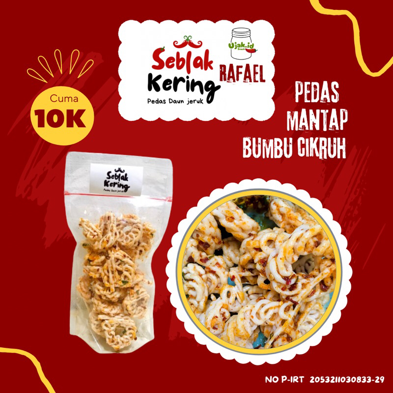 

promo seblak kering Rafael pedas mantap wangi daun jeruk