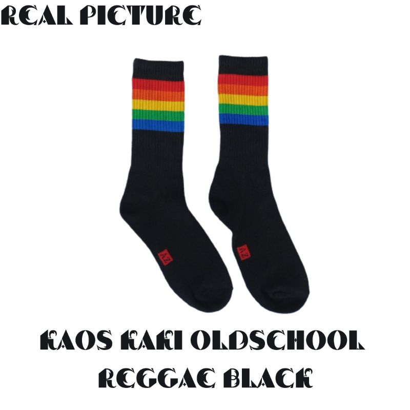 kaos kaki anak remaja REGGAE BLACK kaos kaki hitam