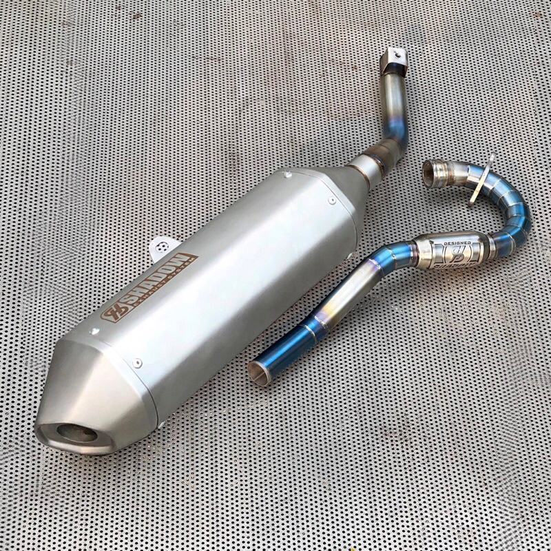 Knalpot CRF150 KLX150 WR155 Katemi Ala Titanium SHADOW EXHAUST SYSTEM