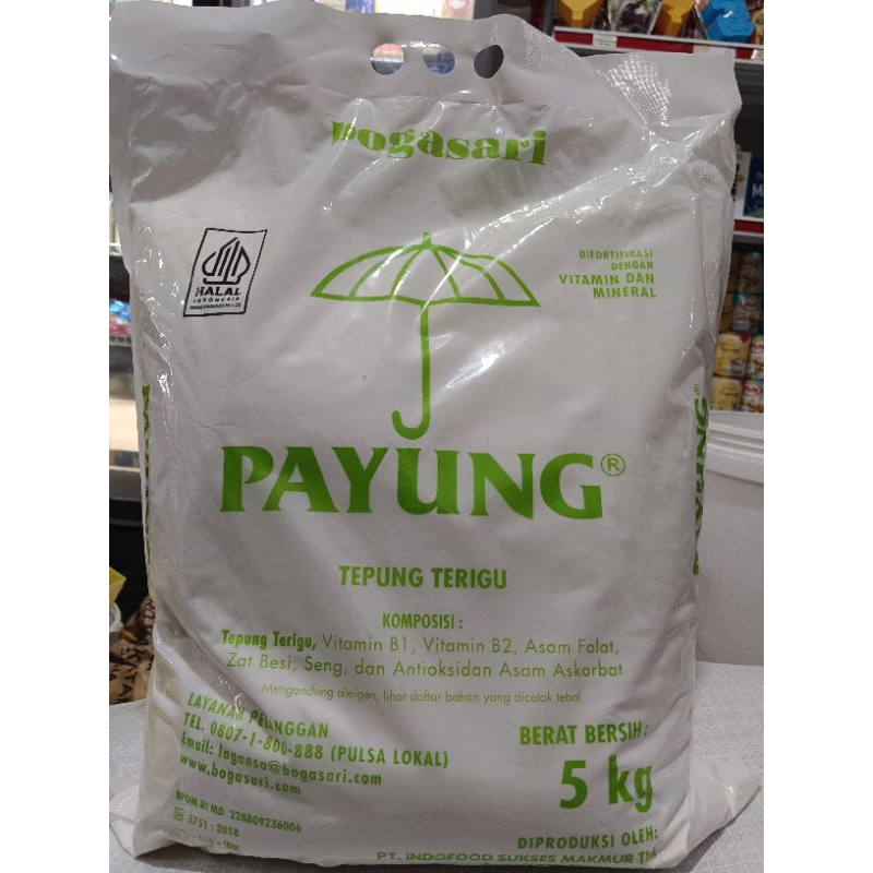 

tepung terigu payung merk bogasari 5kg