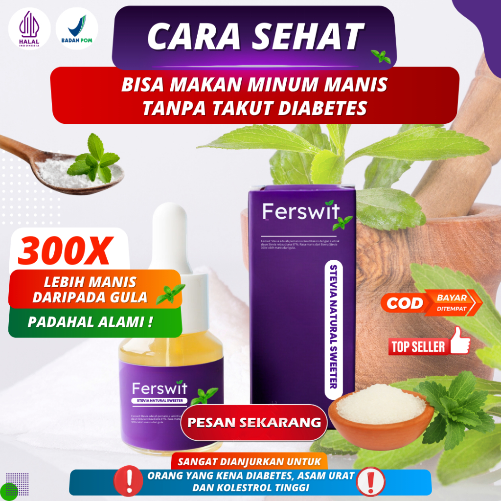 

Ferswit Gula Stevia Alami 100% Original 300X Lebih Manis