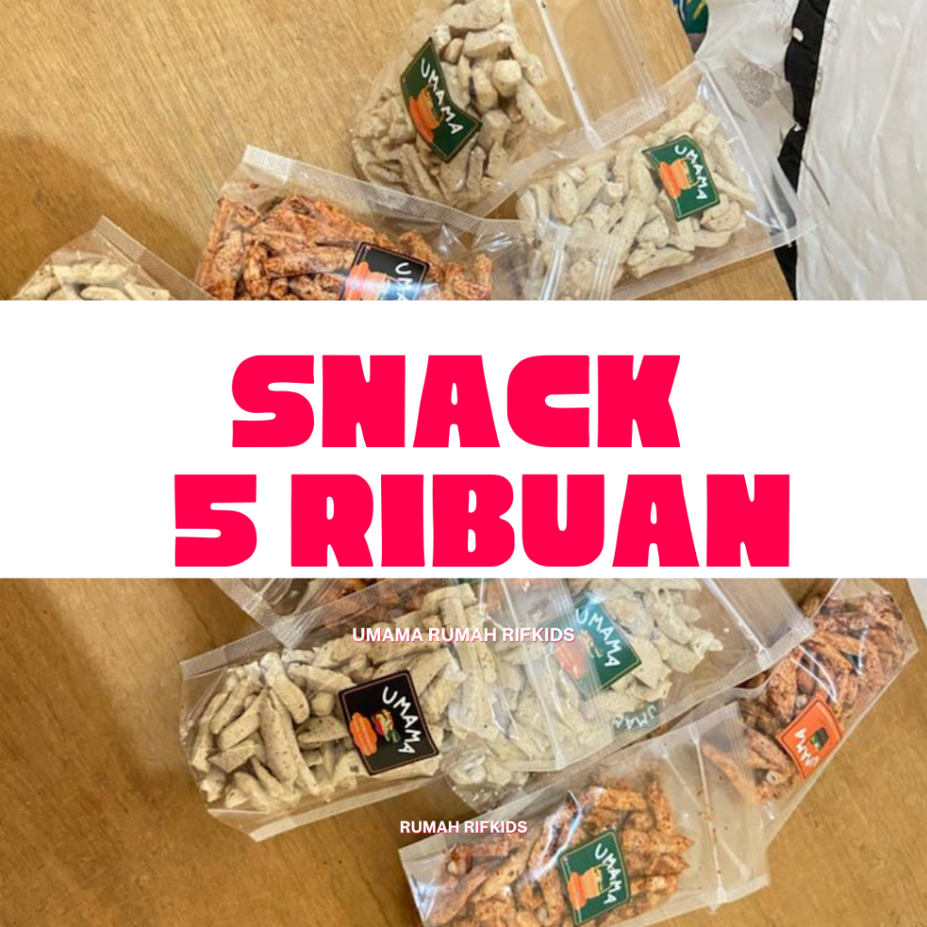 

Aneka Snack 5 ribuan cemilan umama kriuk renyah sedap, snack kriuk