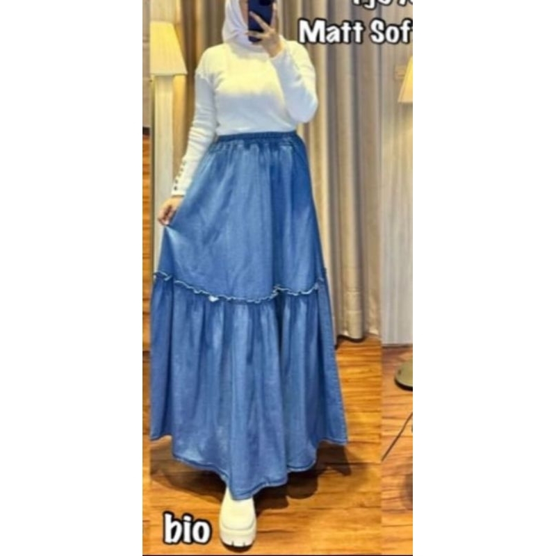 Rok Jeans Wanita Rok Denim Terbaru Jeans Wanita