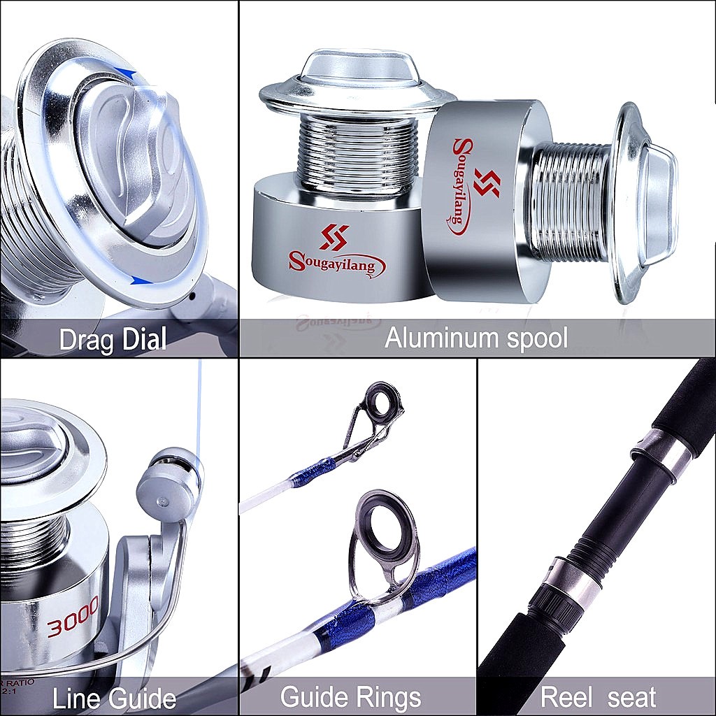 PROMO SOUGAYILANG PANCINGAN SET LENGKAP JORAN PANCING SET 1.2- 1.8M DAN SPINNING REEL PANCING
