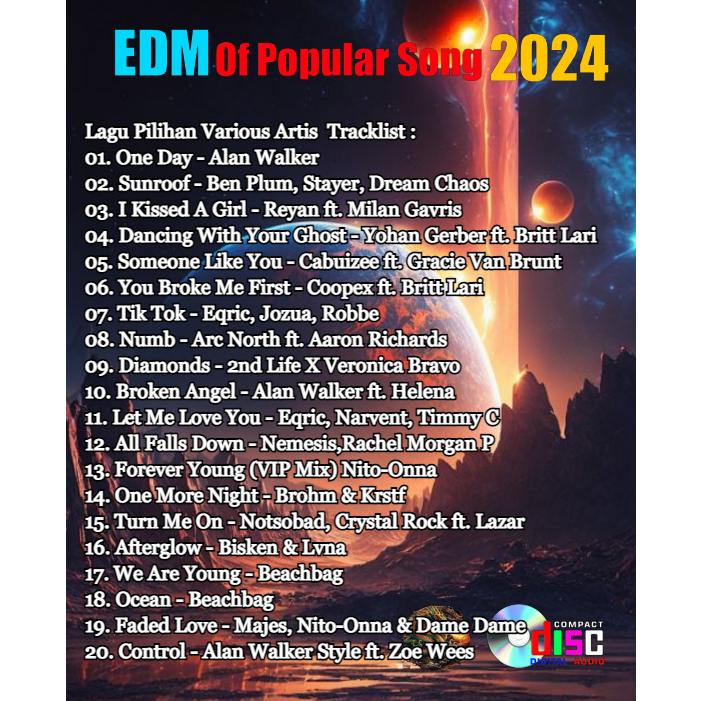 Cd Audio - EDM Remixer Of Popular Songs 2024 VOL 02