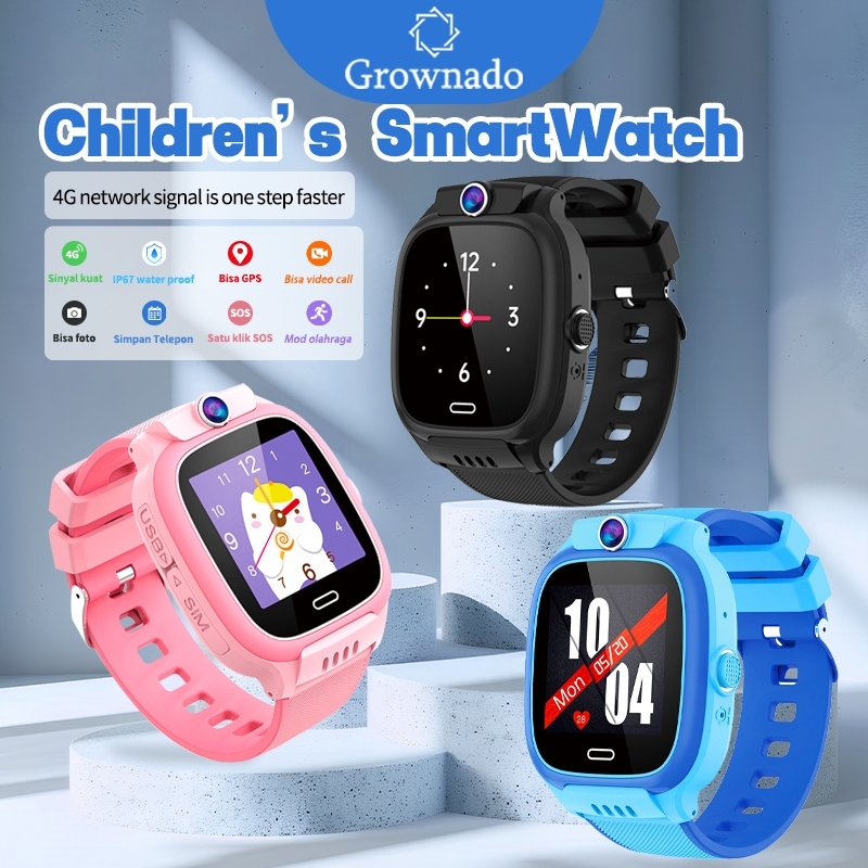 Imo Anti Air Jam tangan anak 4G Vide cal telepon - anak Gps Digital Smartwatch anak Waterproof Kids 