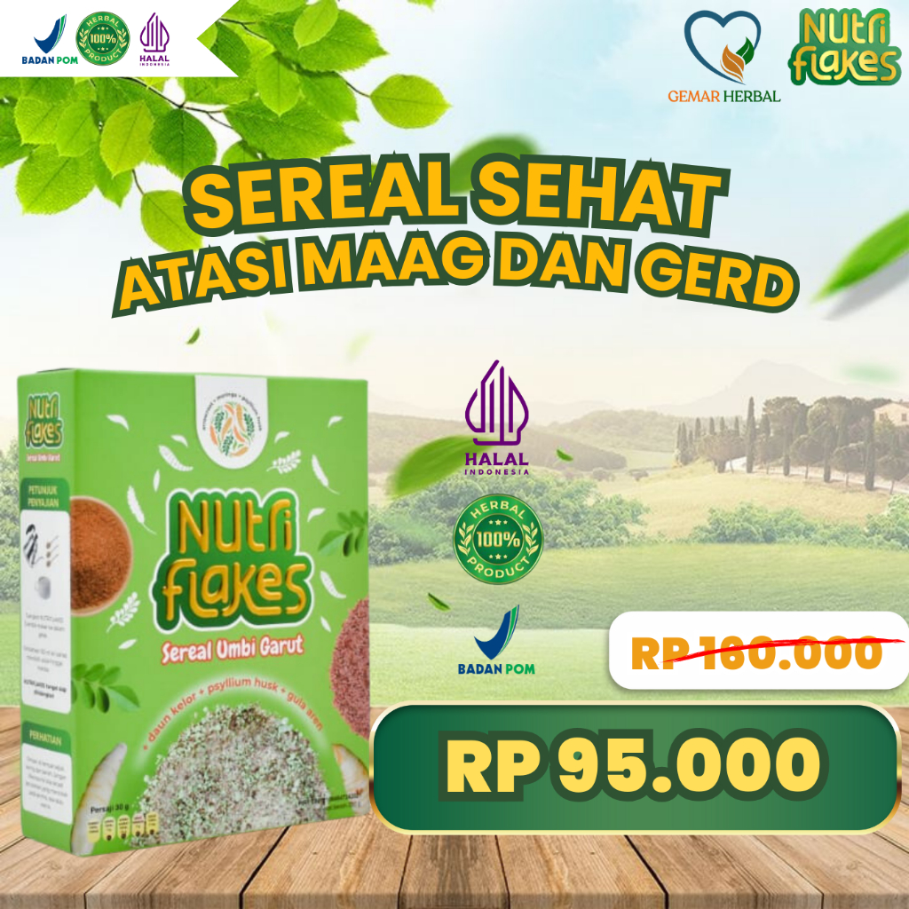 

(Paket 1 Box) Nutriflakes Original - Sereal Sehat Atasi Maag & Gerd