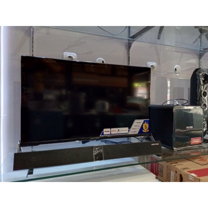 LED POLYTRON 32BG5058 GOOGLE TV + SPEAKER SOUNDBAR