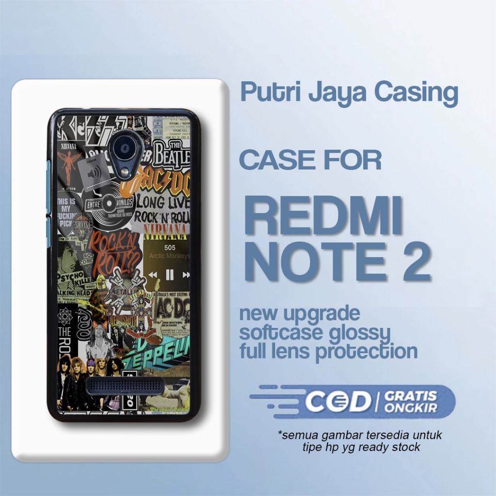 Case Redmi Note 2 Terbaru - Redmi Note 2  - Motif Band 03 Baru Cute - Hardcase Premium Glossy - Soft
