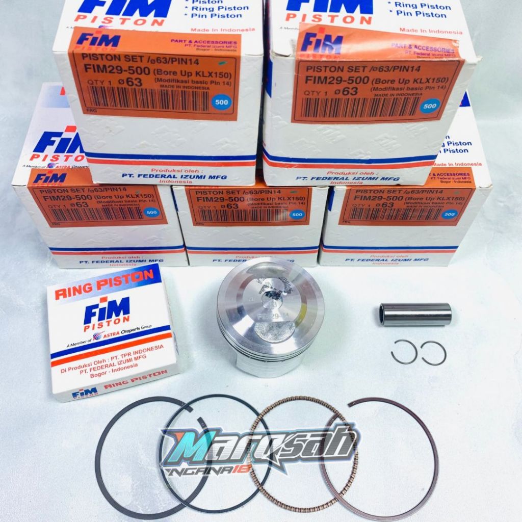 PISTON KLX BORE UP PISTON FIM KLX 61 62 63 PIN 14 DTRACKER MARQSAH NGANA18
