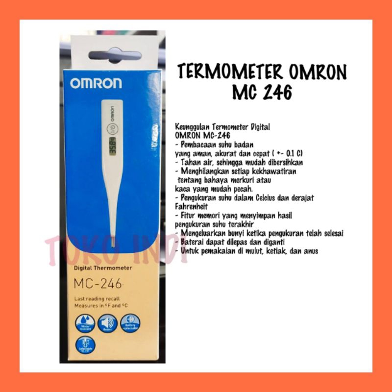 Thermometer Digital OMRON MC-246/Thermometer Badan Digital OMRON/Thermometer MC-246 OMRON