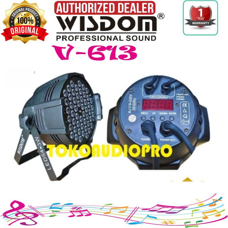 Lampu Parled Wisdom V613 Led Par 54 Par Led 54 Full Colour