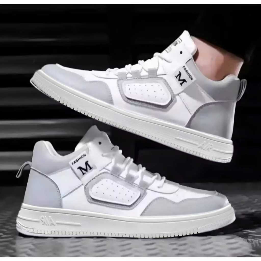 Sepatu Sneakers Tali Pria Olahraga Casual dan Modis