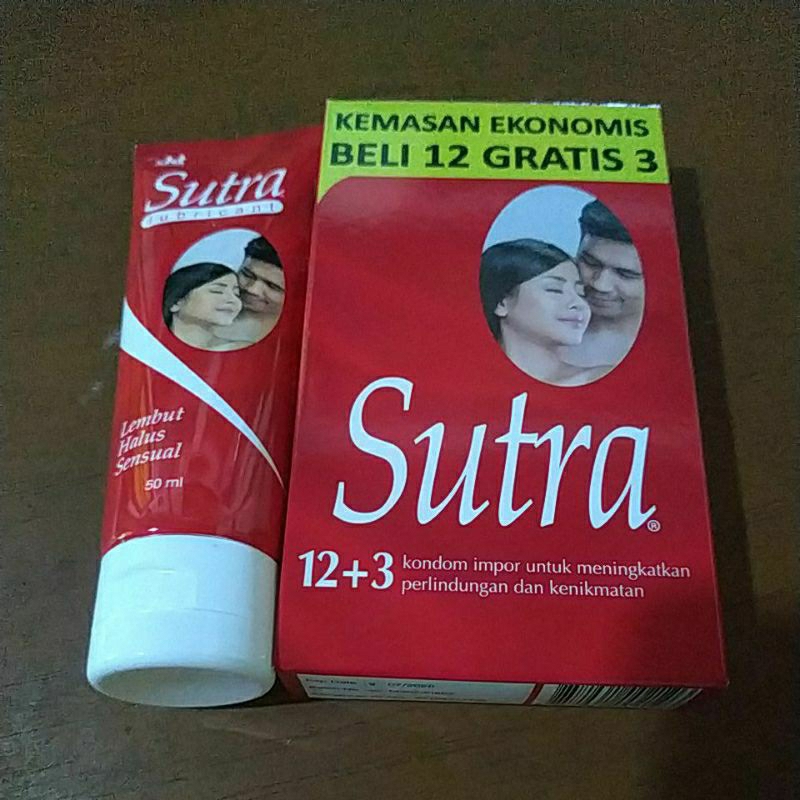 KONDOM SUTRA ISI 12 + SUTRA PELUMAS 50ML
