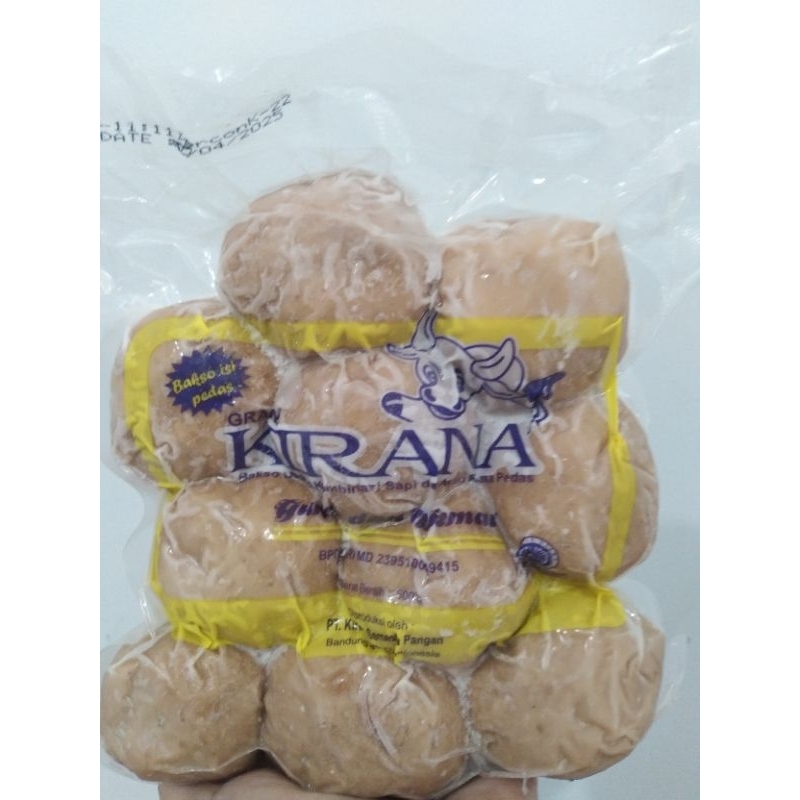 Kirana Bakso Mercon Pedas / Bakso Sapi Mercon Jumbo Isi 10 biji