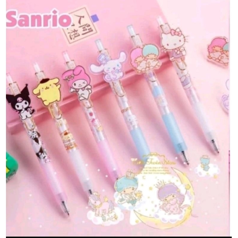 

Pulpen Mekanik Motif / Gel Pen Premium Cinnamorol Melody Kuromi/ Bolpen Acrylic