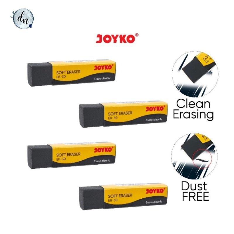 

(1 Pcs) Penghapus Joyko Hitam Panjang EB-30 | Eraser Ecer 1 Pcs