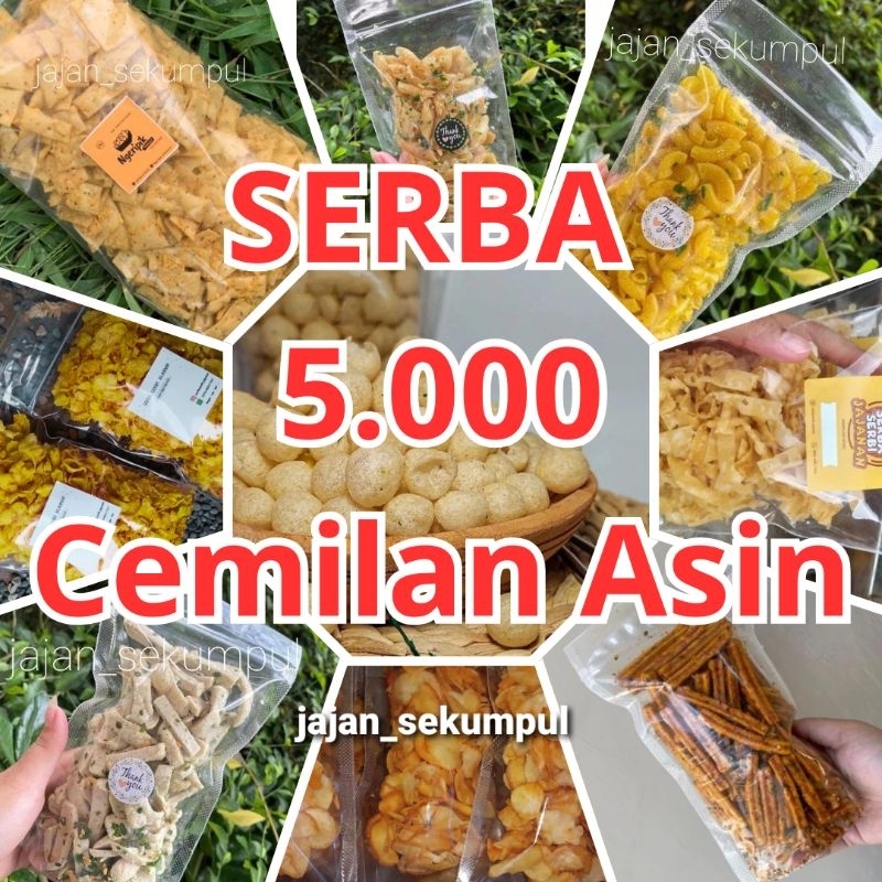 

Serba Lima Ribu Cemilan Asin | Snack Kiloan | jajanan | Cemilan | Serba 5000