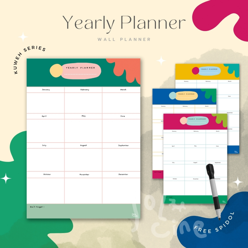 

Yearly Planner / Wall Planner - Kuweh Series